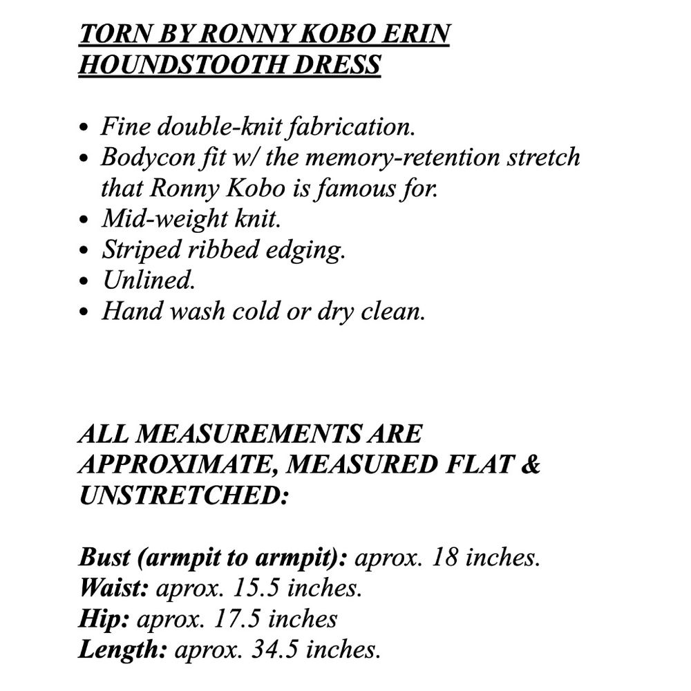 TORN BY RONNY KOBO Erin Houndstooth Dress - Picture 8 of 8